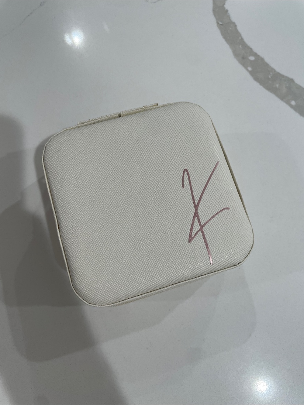 White “K” Travel Jewerly Case